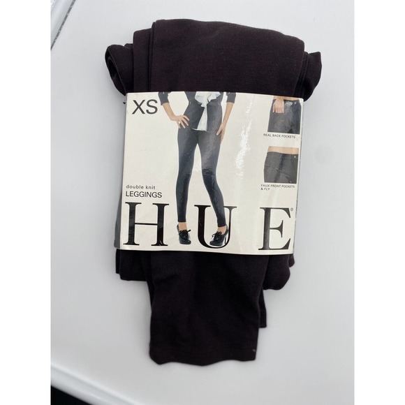 HUE Double Knit Leggings Espresso Size XS NWT - Picture 1 of 2